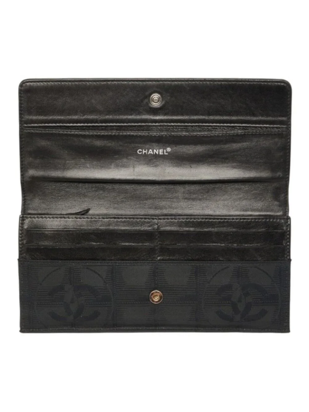 Chanel New Travel Line Wallet Black Nylon